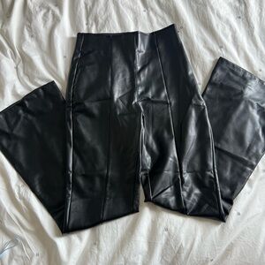 Abercrombie & Fitch Flare Vegan Leather Pants